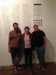Three generations of composers. Tim (right) with his teacher Dan Sonenberg (left) and Dan's teacher Joan Tower (center).