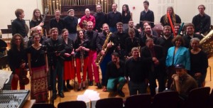 Tim with other composers and performers after the 10th anniversary of the USM Composers Ensemble.